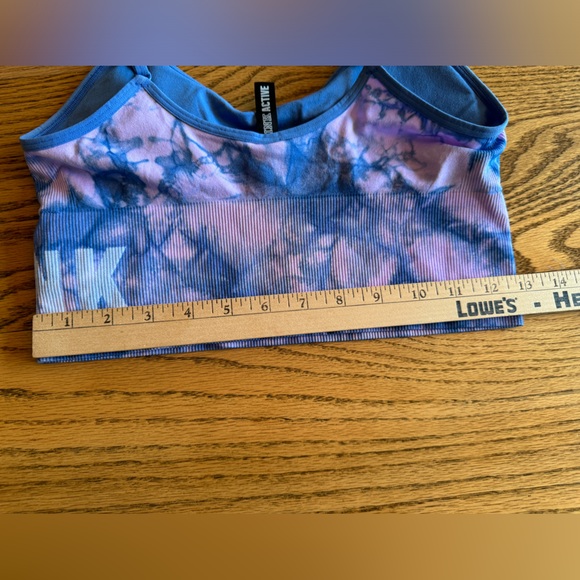 Victoria's Secret PINK Active Sports Bra Seamless Small Large Logo Tie Dye - Picture 3 of 5